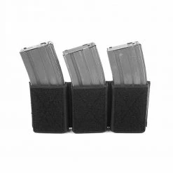 Warrior Assault Systems Warrior Triple Velcro Mag Pouch For 5.56MM MAGS- Black