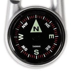 NDUR CARABINER COMPASS - SILVER
