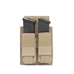 Warrior Assault Systems - Double Direct Action 9mm Pistol Pouch - Coyote Tan