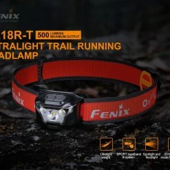 FENIX HL 18R-T LIGHTWEIGHT TRAIL RUNNING HEADLAMP - 500 LUMENS