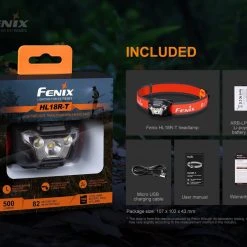 FENIX HL 18R-T LIGHTWEIGHT TRAIL RUNNING HEADLAMP - 500 LUMENS