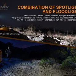 FENIX HL 18R-T LIGHTWEIGHT TRAIL RUNNING HEADLAMP - 500 LUMENS