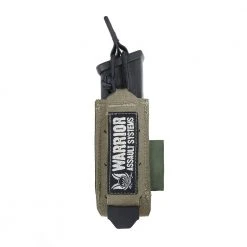Warrior Assault Systems WARRIOR LASER CUT SINGLE BUNGEE PISTOL POUCH RANGER GREEN