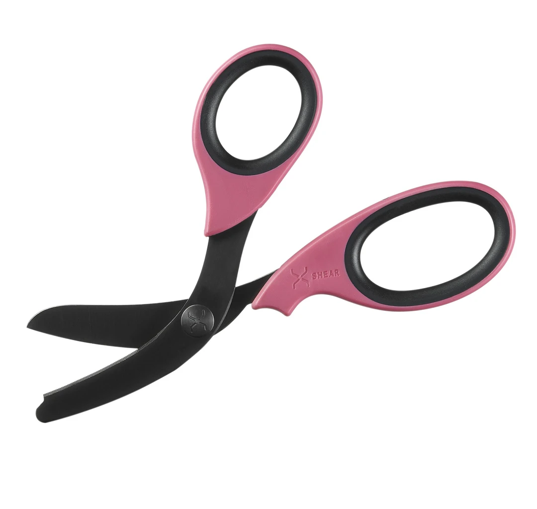 XSHEAR® 7.5" Heavy Duty Trauma Shears, Pink Handles, Black Titanium Coated Blades 4 XSHEAR® 7.5" Heavy Duty Trauma Shears, Pink Handles, Black Titanium Coated Blades